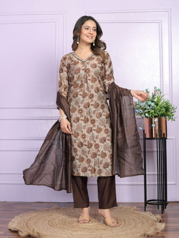 Modal Silk Kurta Set With Dupatta
