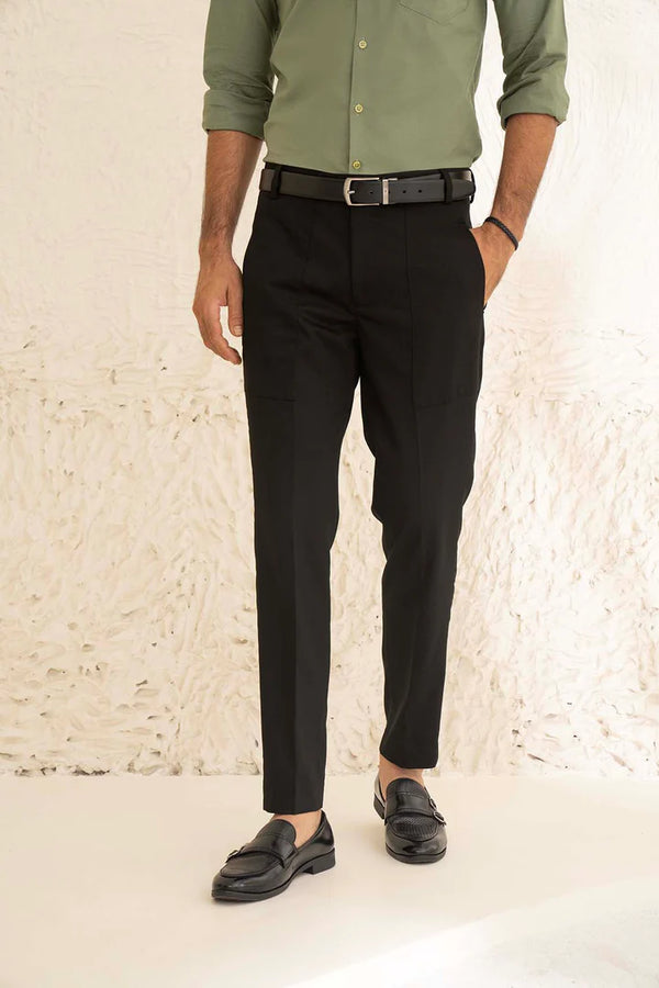 Mid-night Black Patch Pocket