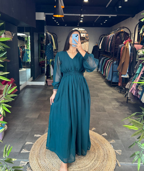 Georgette Fabric Gown