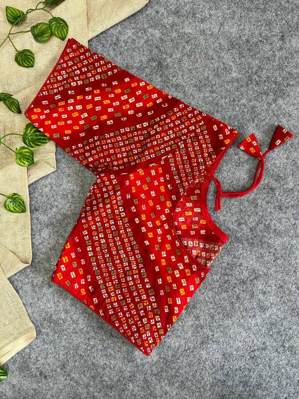 Cotton Natural Print Normal Neck Blouse