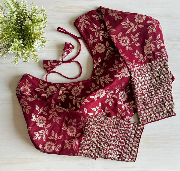 Pure Dola Silk Viscose Zari Blouse