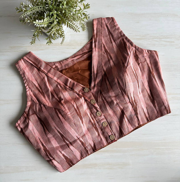 Pure Ikkat Cotton Blouse