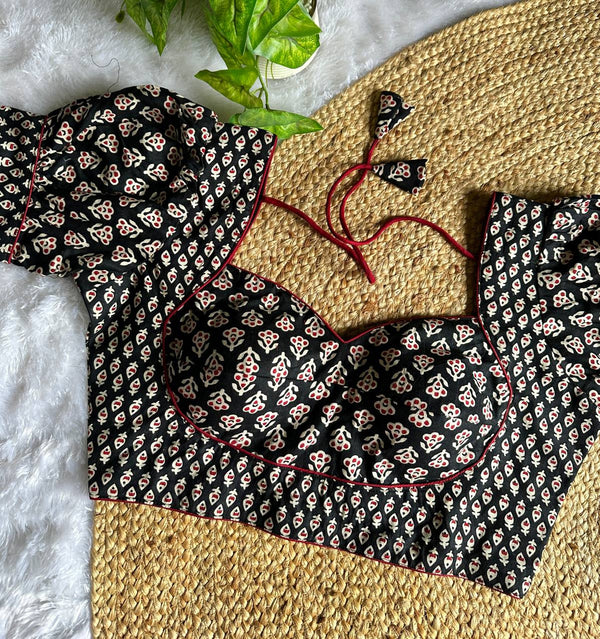 Pure Ajrakh  Cotton Blouse