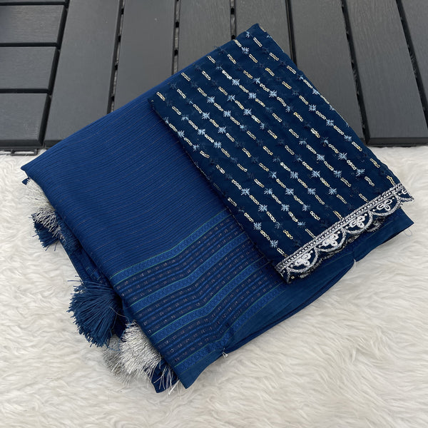 GEORGETTE JACQUARD PATTERN SAREE