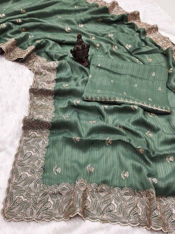 ELEGANT SOFT FANCY SAREE WITH INTRICATE DETAILING"