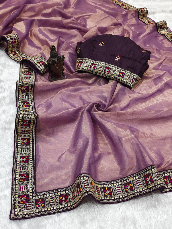 HEAVY CODING SEQUENCE LACE BORDER SAREE