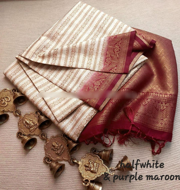 BEAUTIFUL RICH PALLU & JACQUARD WORK ON ALL OVER THE SAREE