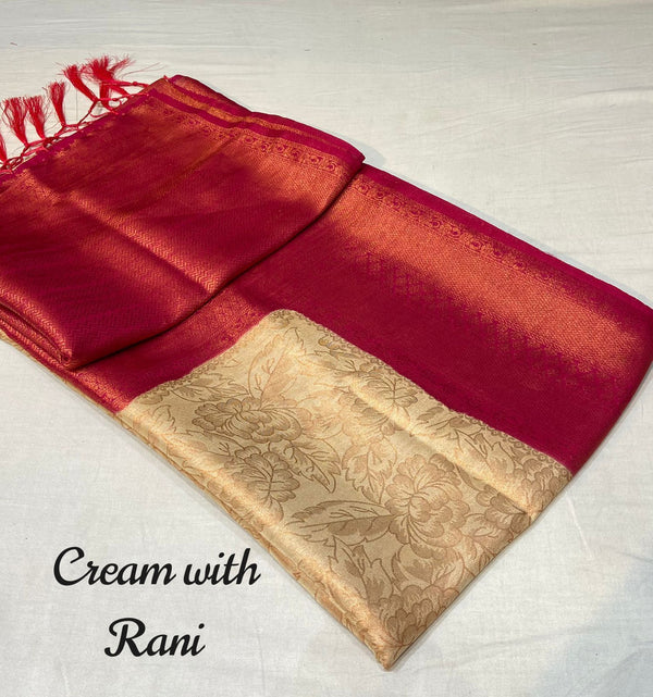 BEAUTIFUL RICH PALLU & JACQUARD WORK ON ALL OVER THE SAREE