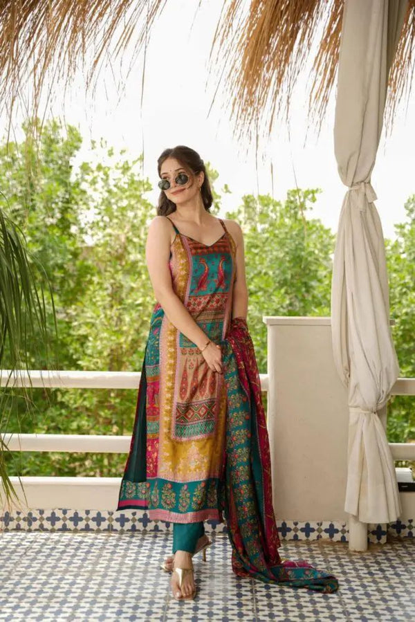 Pure Jimmy Organza Digital Printed suit