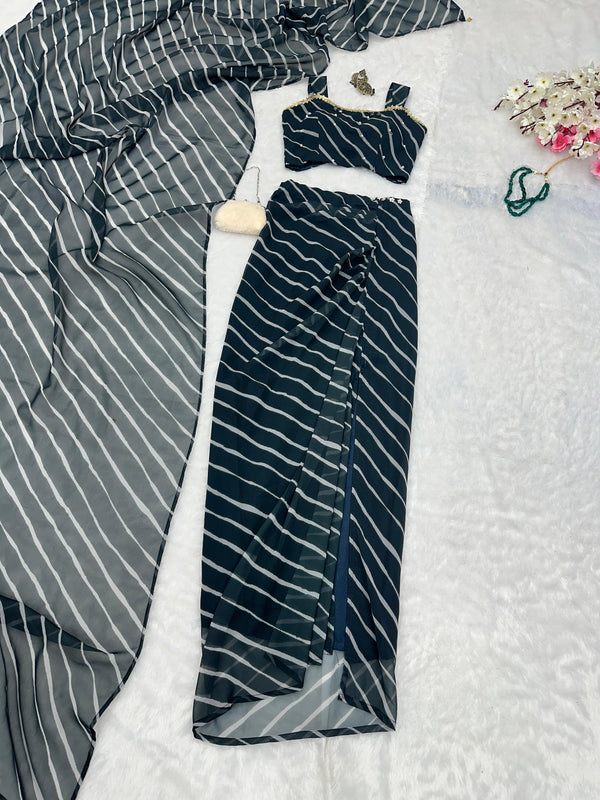 Digital Printed Georgette Saree