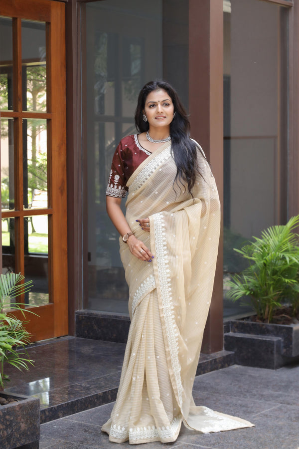 Nora lining saree