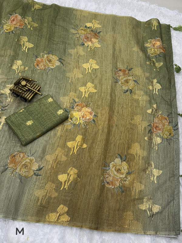 muslin cotton jacquard Saree