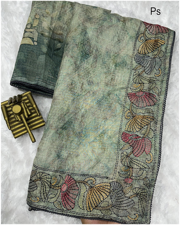 Muslin silk saree