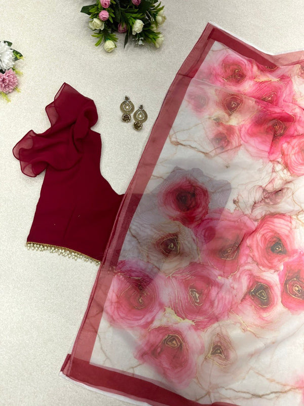 Georgette fabric designer blouse