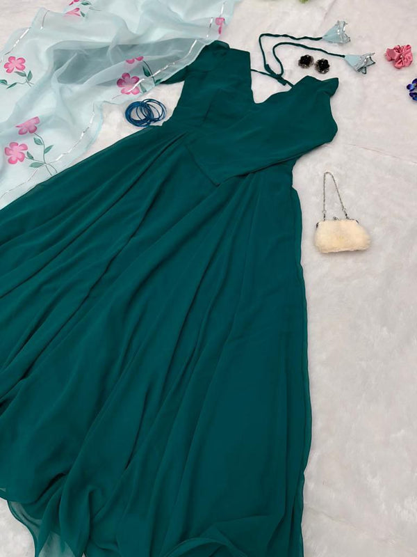 Pure Georgette fabric Anarkali Gown