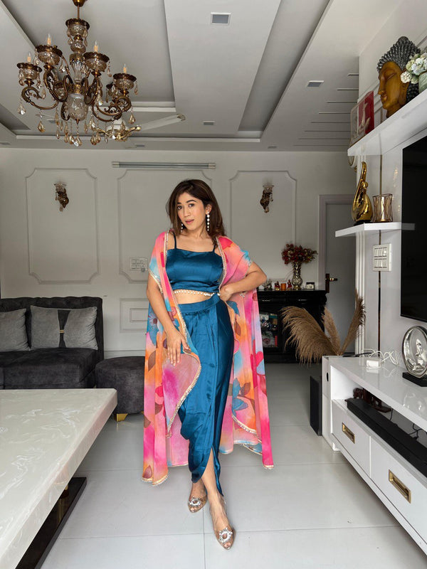 Pure japan satin silk Dhoti