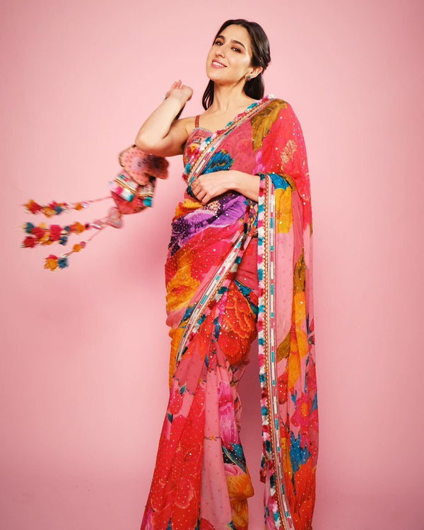 Pure Jimmy Organza Digital Printed Saree
